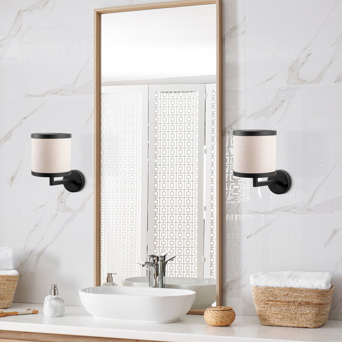 Opviq Way - 11608 Lámpara de pared con cuerpo metálico y tapa de tela